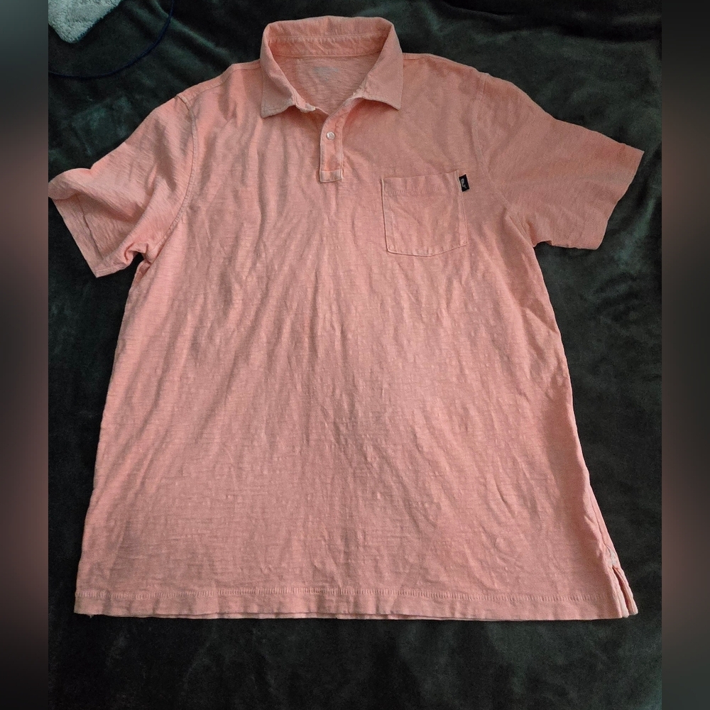 Vinier Vine Men's Polo Size M Papay Passion Color